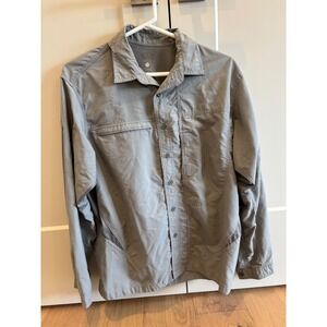 Mountain Hardwear Shirt Men's L Canyon Vented Roll Tab Sleeve Hiking Outdoor